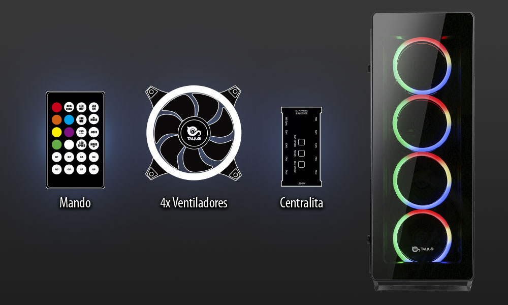 Ventiladores, mando, centralita y frontal de la caja Leviathan Ventiladores, mando, centralita y frontal de la caja Leviathan