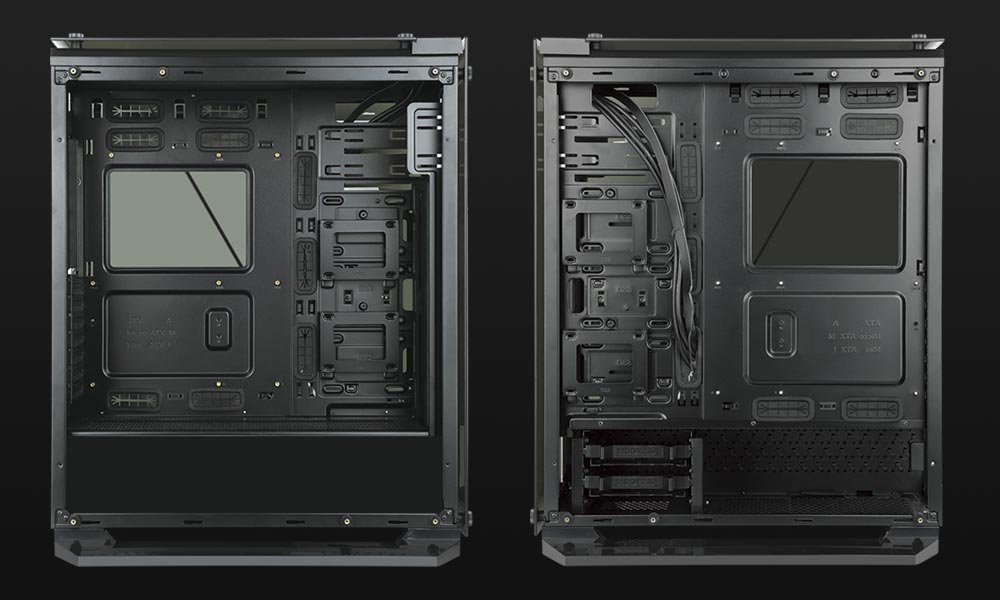 Interior de la caja gaming Cygnus Interior de la caja gaming Cygnus