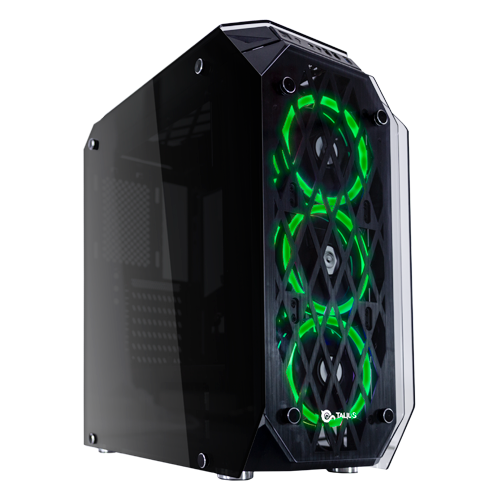 Caja Gaming Kraken lateral y frontal verde