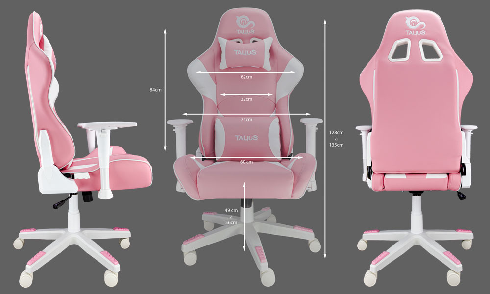 Medidas de la Silla gaming Dragonfly color rosa Medidas de la Silla gaming Dragonfly color rosa