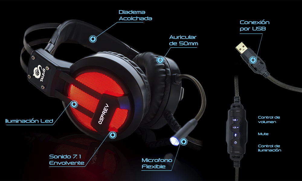 Auriculares gaming Osprey