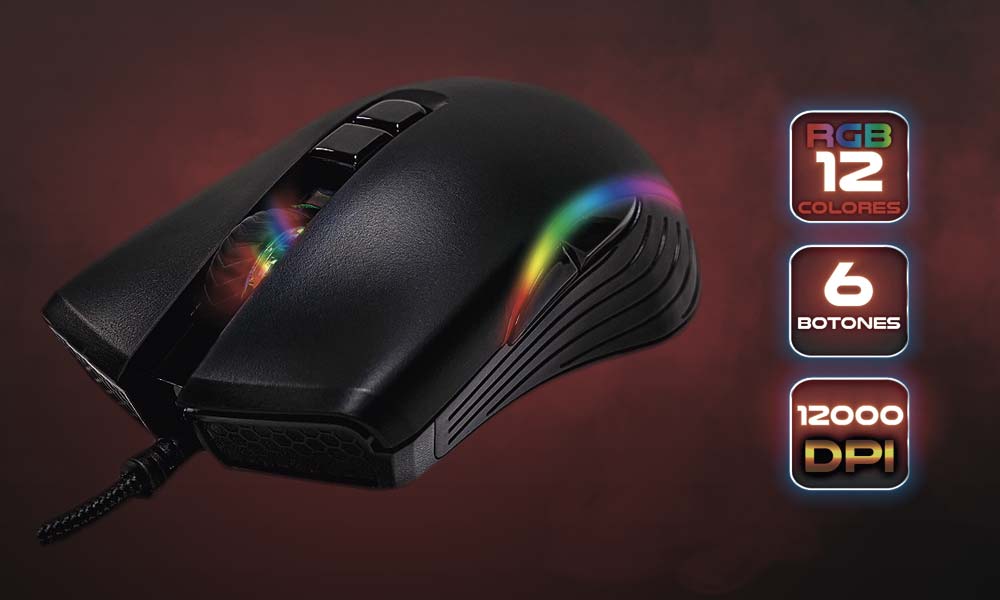 Raton gamer con DPIs ajustables